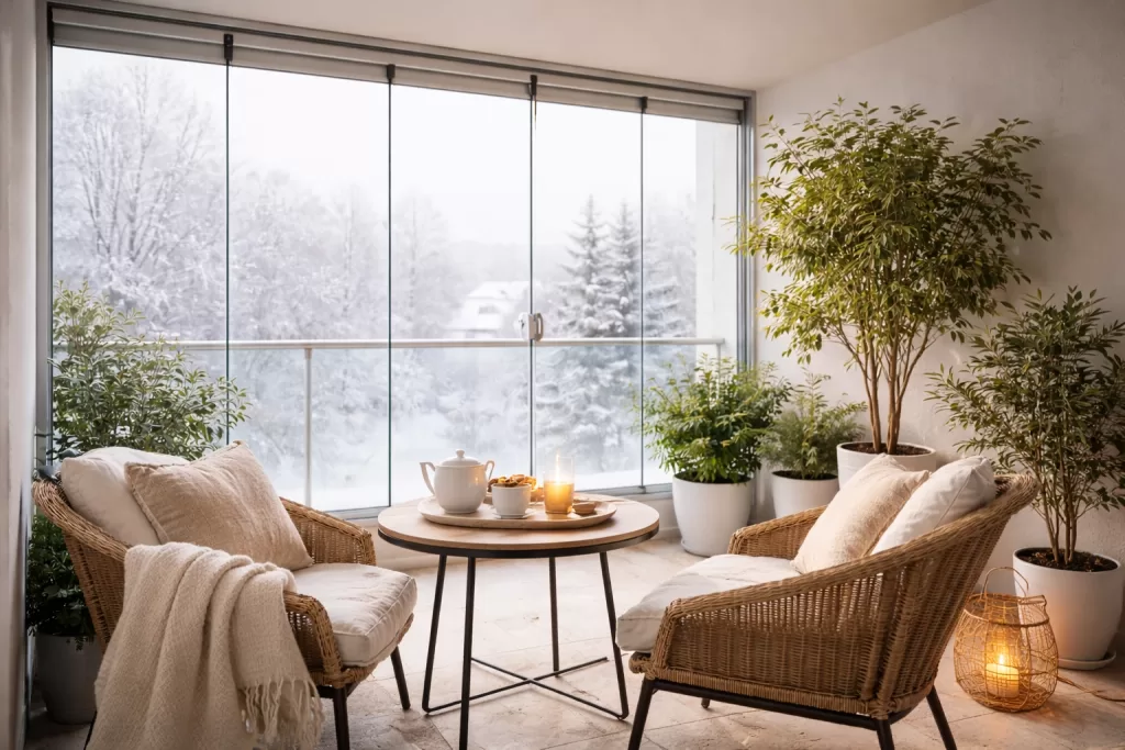 cam balkon dört mevsim kullanım balkon keyfi REAL CAM BALKON