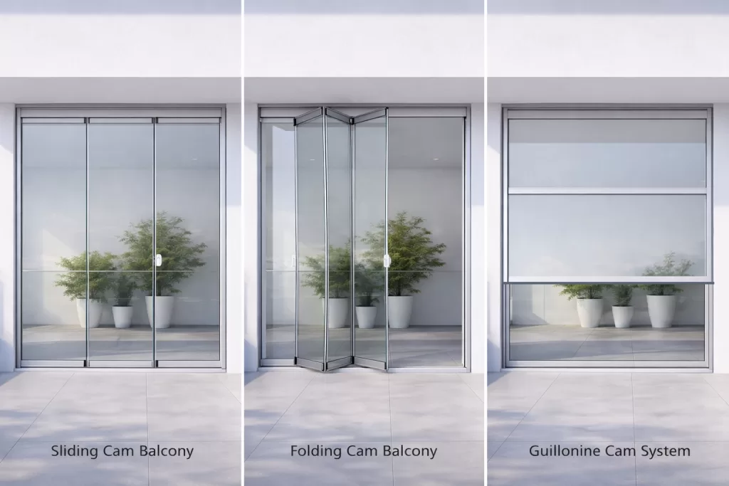 sürgülü katlanır giyotin cam balkon karşılaştırması REAL CAM BALKON