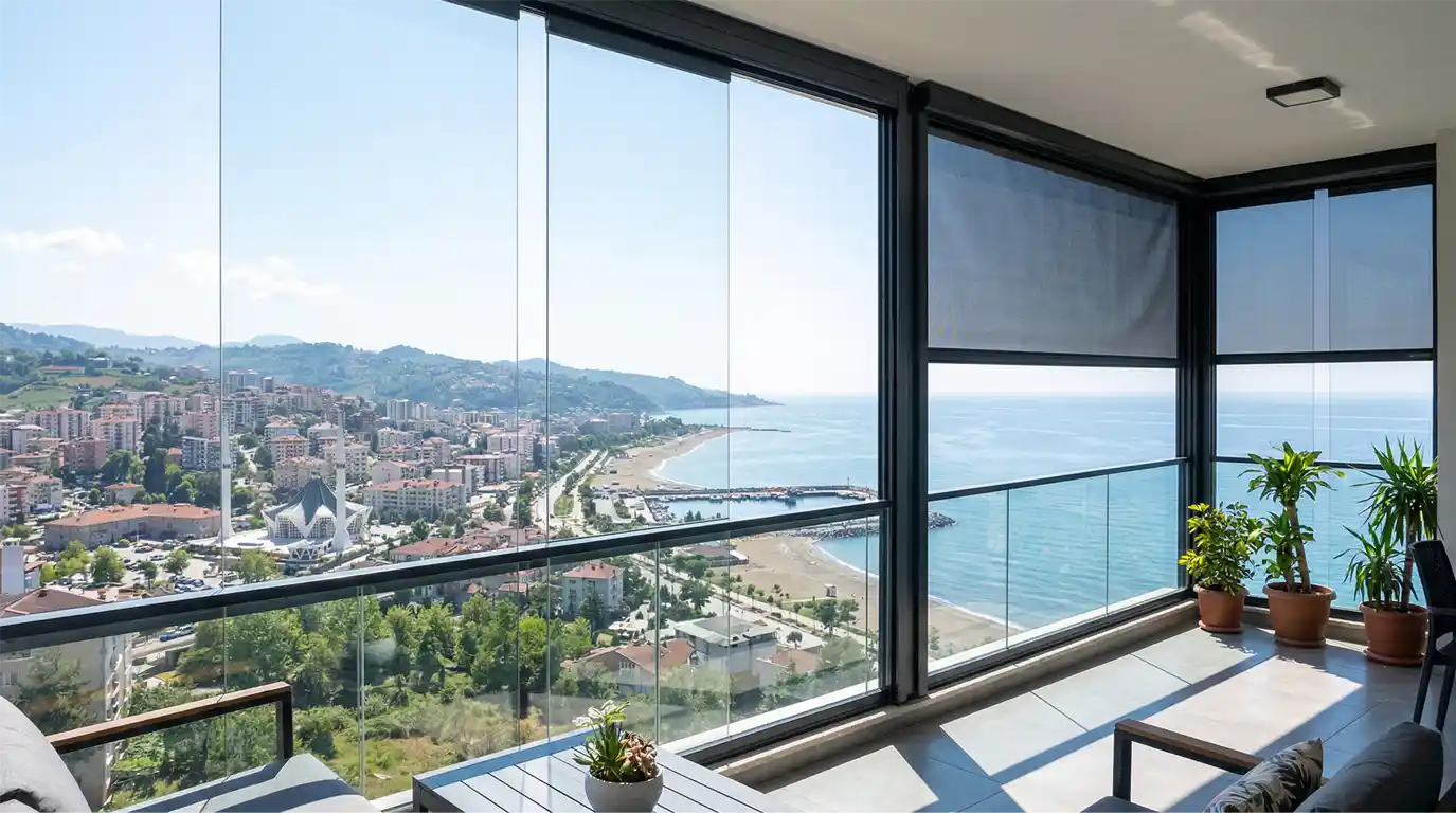 8mm temperli camlı Cam Balkon ve Dış Mekan Çözümleri Düzce Merkez montajı