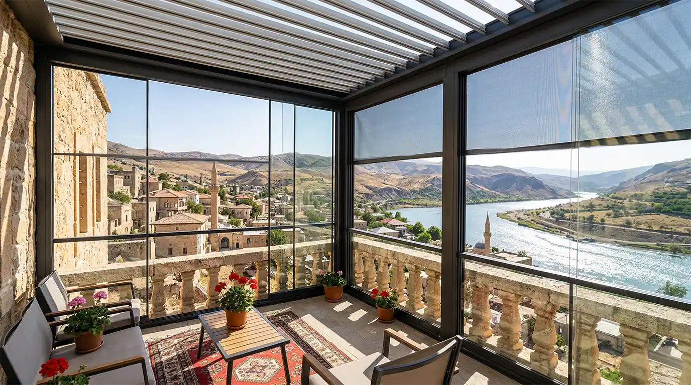 Real kalitesiyle Elazığ Merkez Cam Balkon ve Dış Mekan Çözümleri teknik montajı