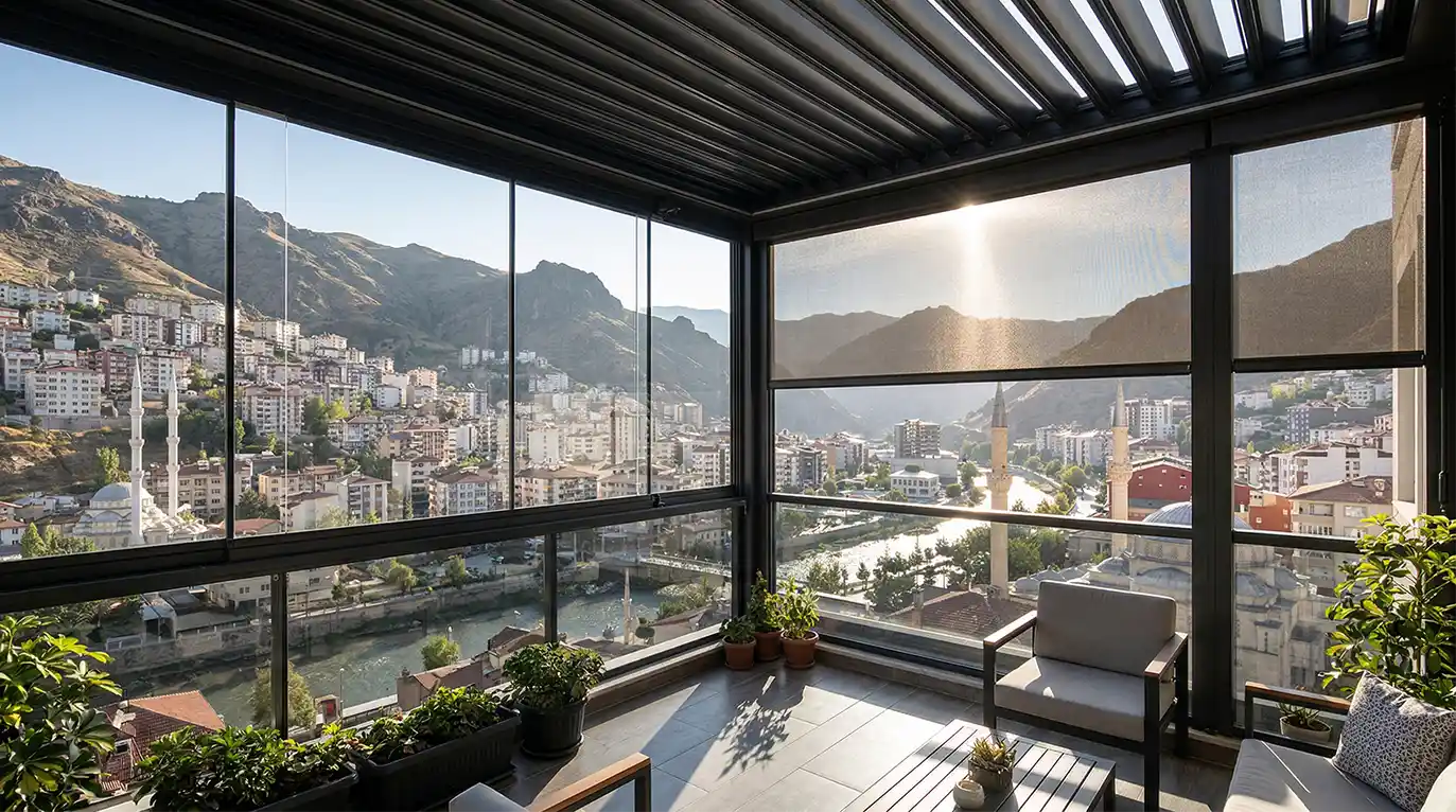 Gümüşhane Cam Balkon Kış Bahçesi Pergole