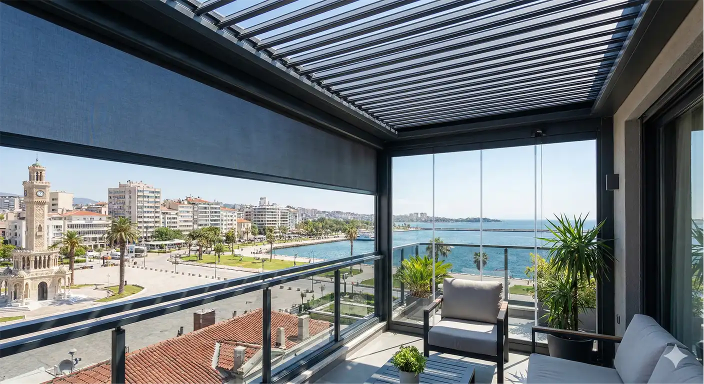 Aliağa Cam Balkon Kış Bahçesi Pergole