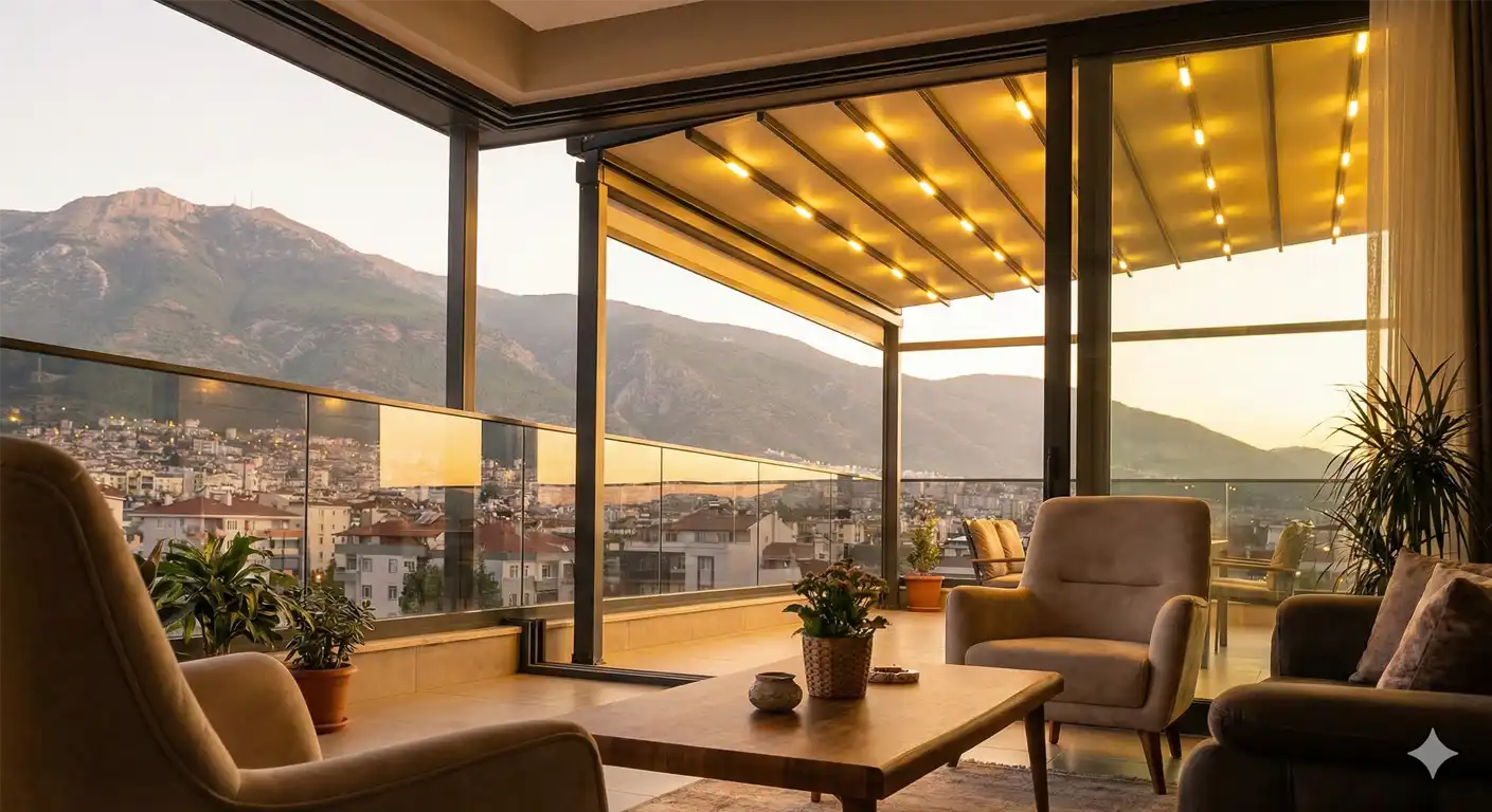 Şehzadeler Cam Balkon Kış Bahçesi Pergole