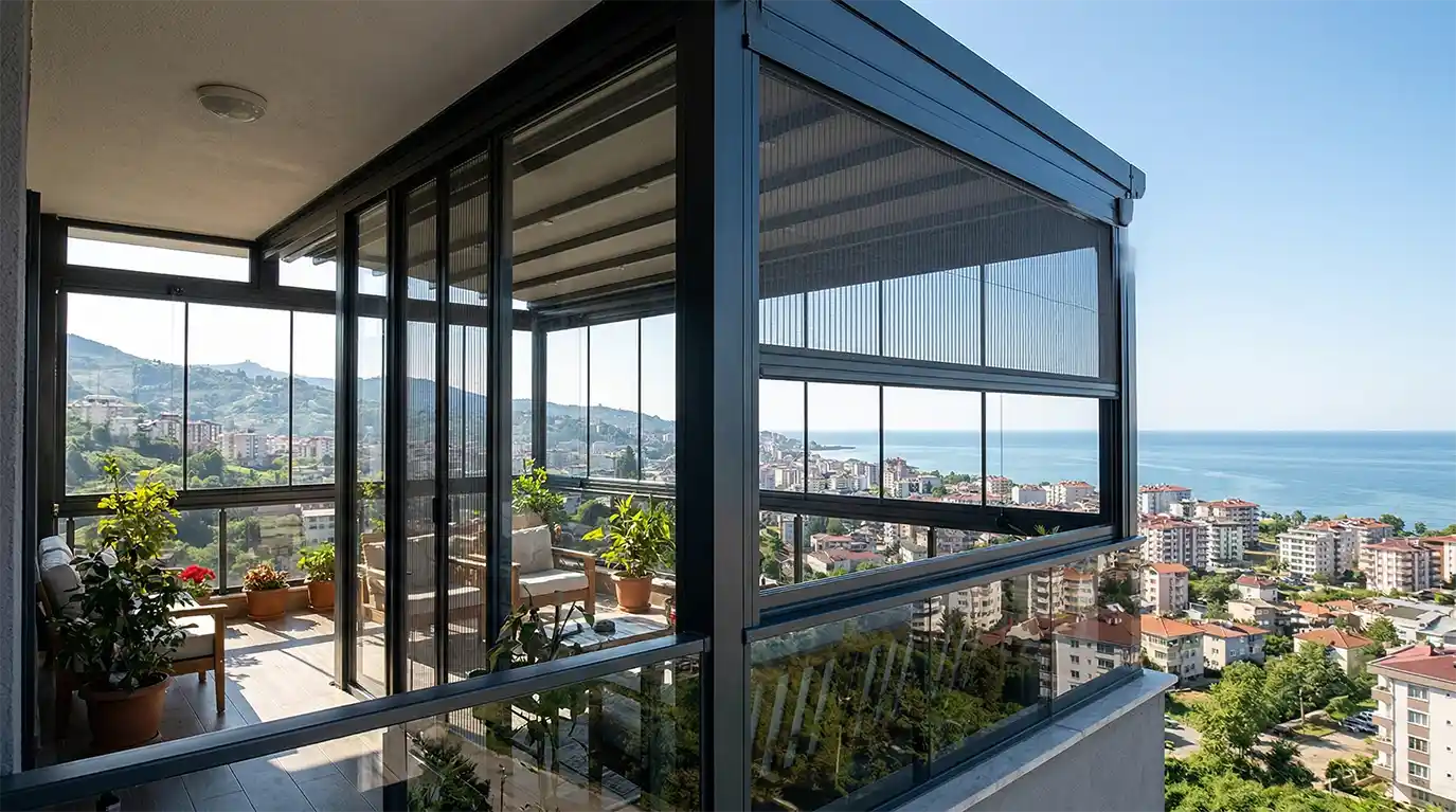 Sürmene Cam Balkon Kış Bahçesi Pergole