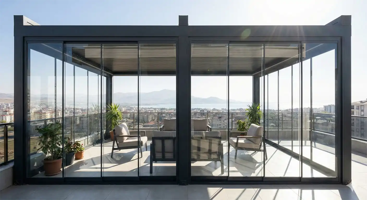 İpekyolu Cam Balkon Kış Bahçesi Pergole
